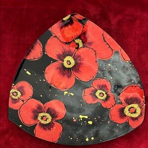 Angels Black Decorative Plate